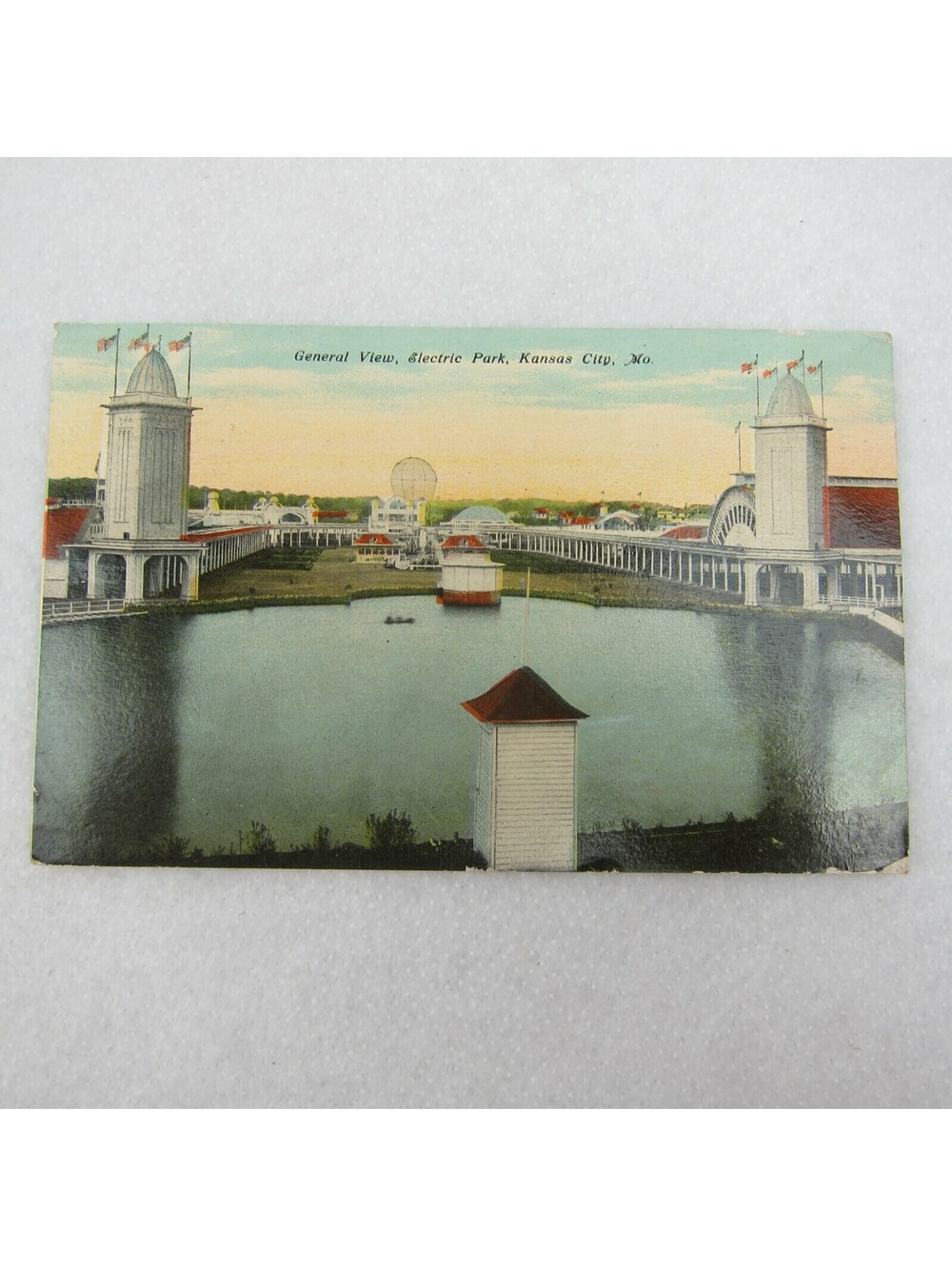 Antique 1911 Electric Park Kansas City Missouri Postcard Elite Post Card Co USA